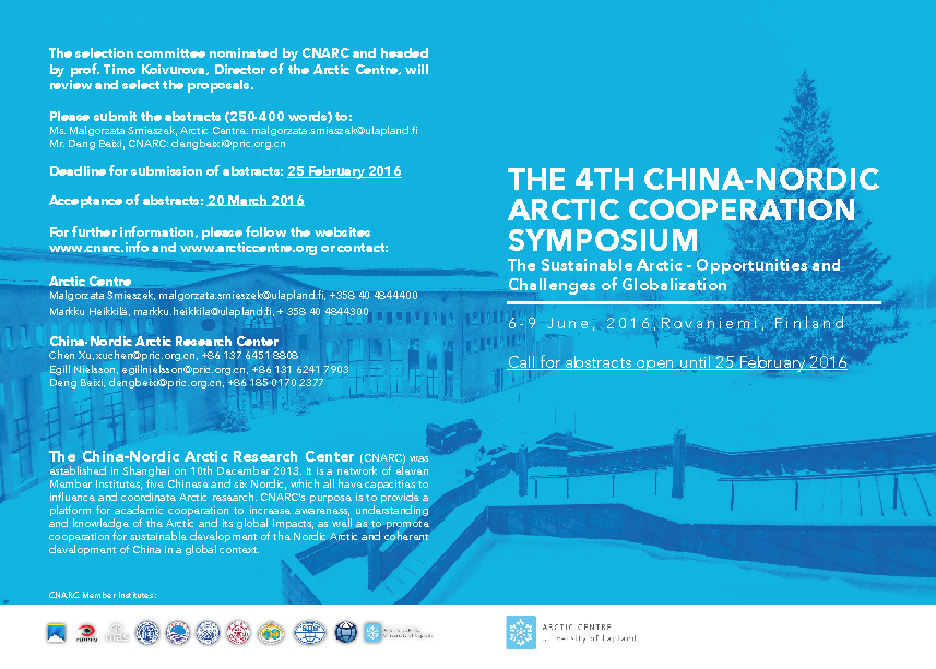 UArctic - University Of The Arctic - The 4th China-Nordic Arctic ...